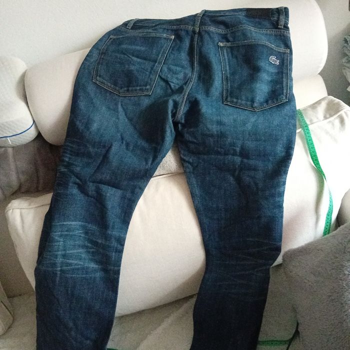 Spodnie Lacoste UK34 dzins bawelna