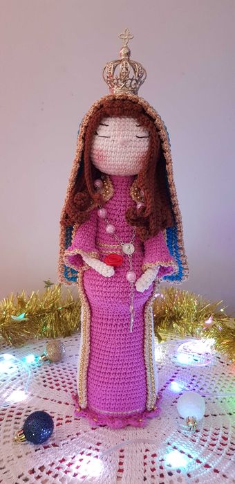 Nossa Senhora Amigurumi Rosa Grávida
