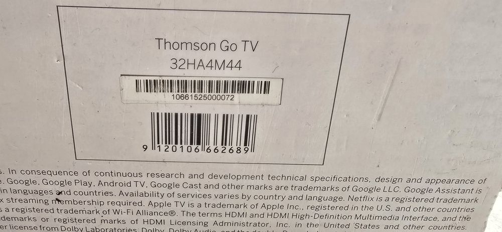 Tv Thomson 32HA4M44 z Powerbank 6200mAh 4 h pracy bez prądu