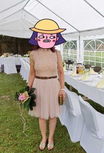 Sukienka koronkowa raz noszona