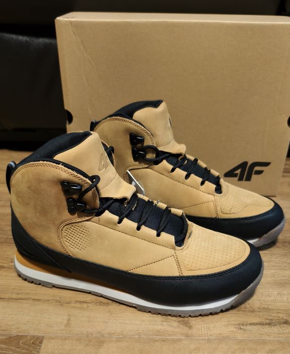 Sneakersy Męskie Skórzane Za Kostkę 4F Rozmiar 45 - 29 cm