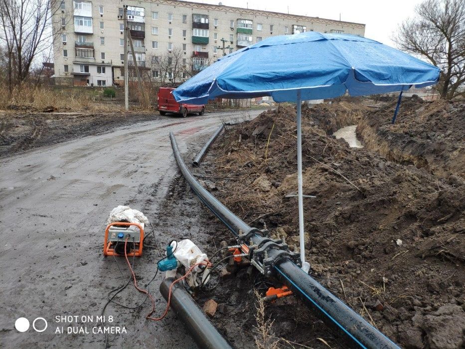 Монтаж наружного водопровода. Стыковая, терморезисторная пайка.