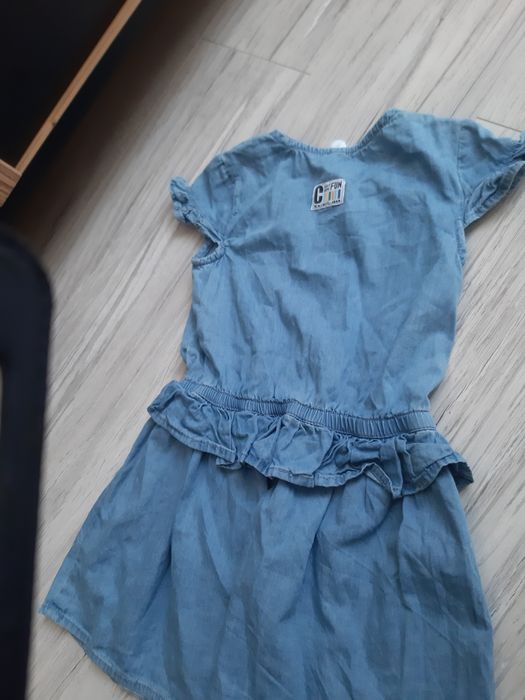 Sukienka jeans miękki, jak nowa, Coccodrillo 104cm