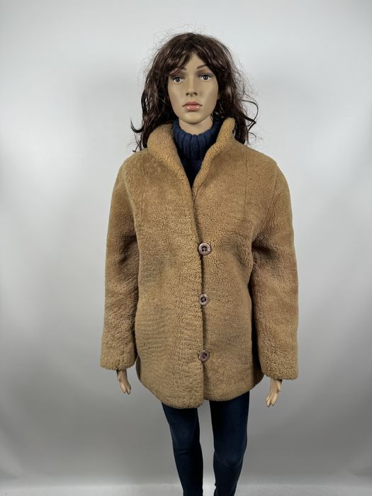 Lubelskie Zakłady Futrzarskie vintage brązowe futerko kurtka miś M