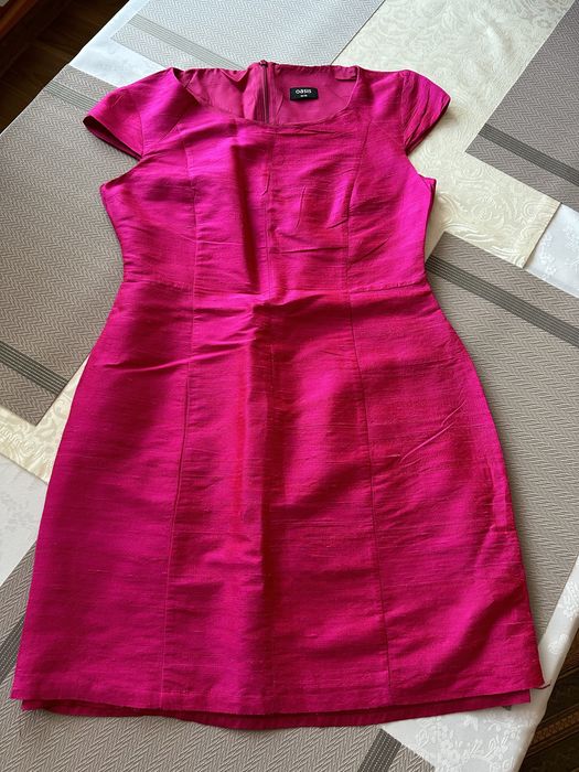 Sukienka Oasis kolor fuksja 100% jedwab SILK