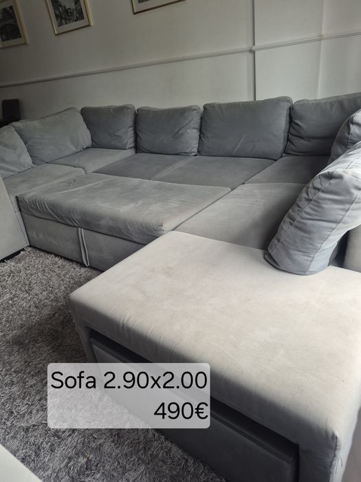 Sofa cama em módulos