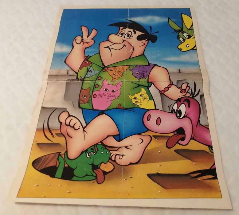 Plakat Fred Flinstone, 28,5cm x 40,5cm (Kolekcje. Plakaty)