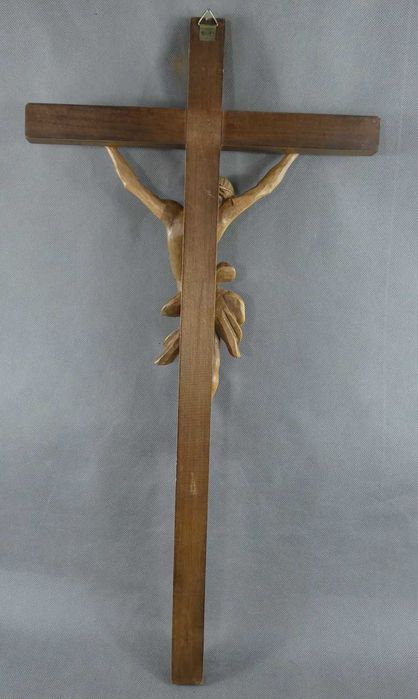 Krzyż Krucyfiks JEZUS pasyjka rzeźba drewno 70,5 cm