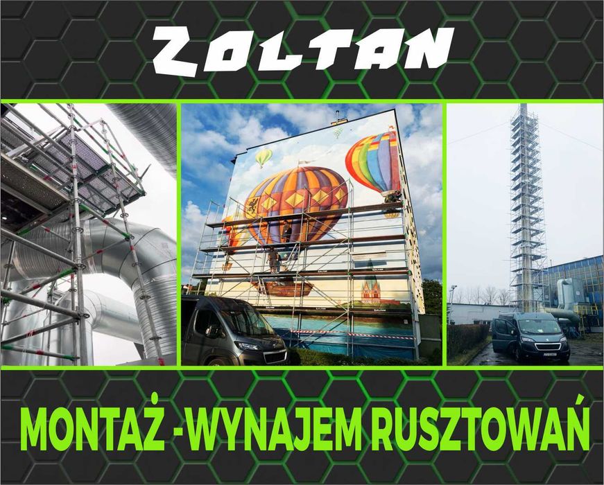 Wynajem wypożyczalnia rusztowań elewacyjnych fasadowych