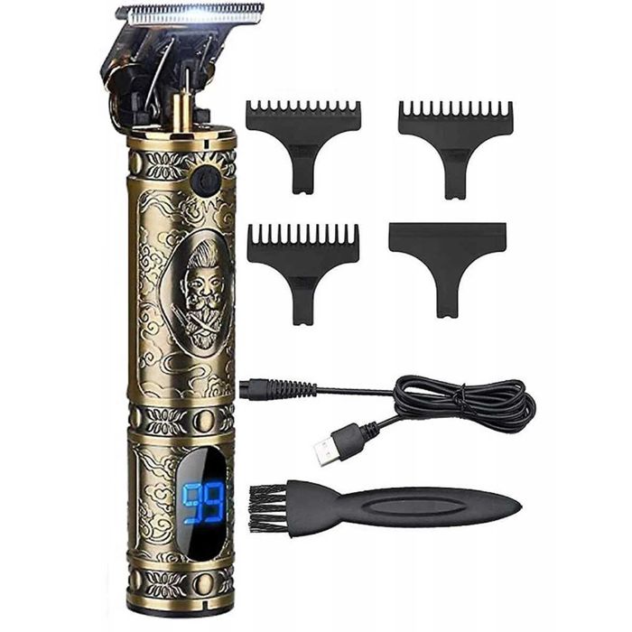 Maszynka do strzyżenia, trymer do brody VINTAGE styl retro boomers LCD
