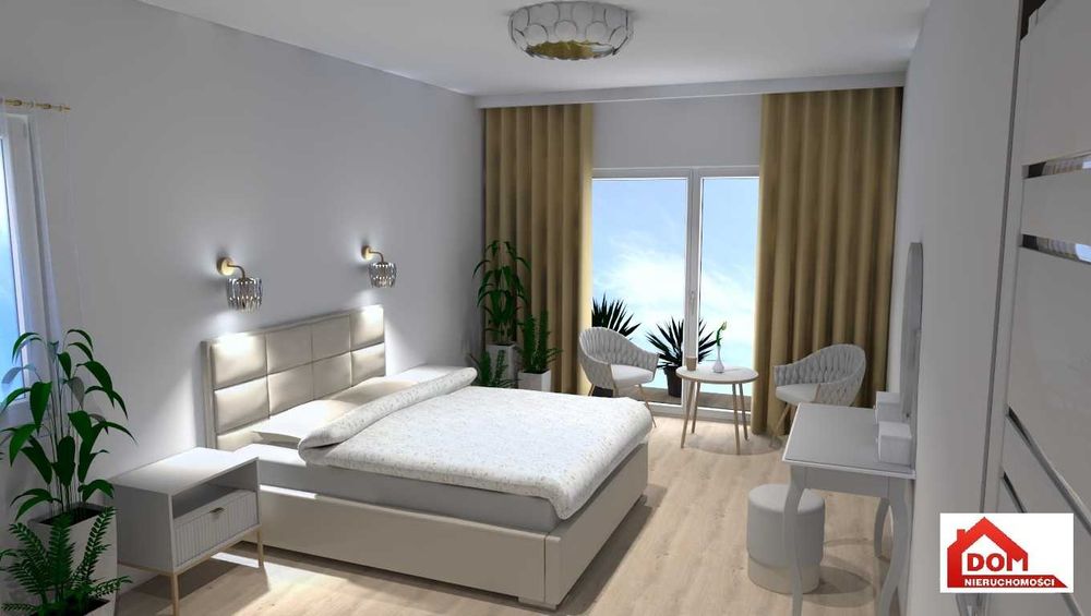 Apartament w stanie deweloperskim z wizualizacją