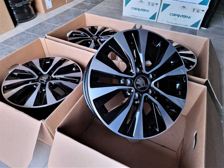 Alufelgi 16 5x112 Skoda Octavia Karoq Yeti Superb Czarne 312#