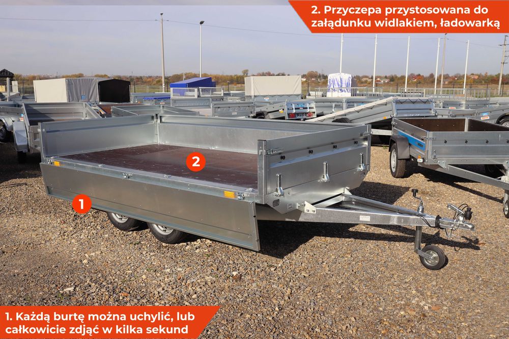PROMOCJA Duża przyczepka platforma Neptun N7-320 2 KPS 320x168cm na B