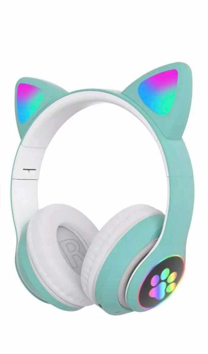 Bezprzewodowe Słuchawki bluetooth CAT Ear -KOCIE Uszy z podświetleniem