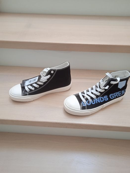 Trampki wysokie czarne. 40