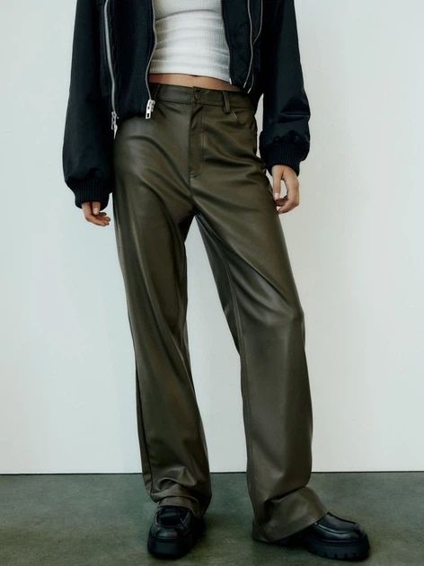 Шкіряні штани Zara