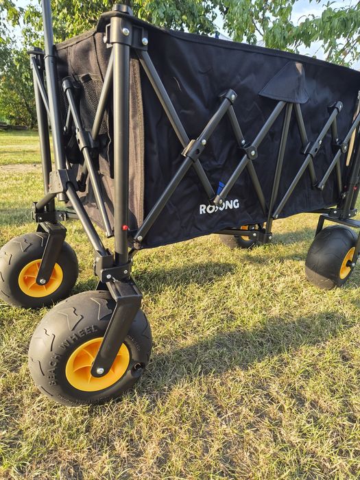 Wózek transportowy ogrodowy plażowy 120 kg pompowane koła