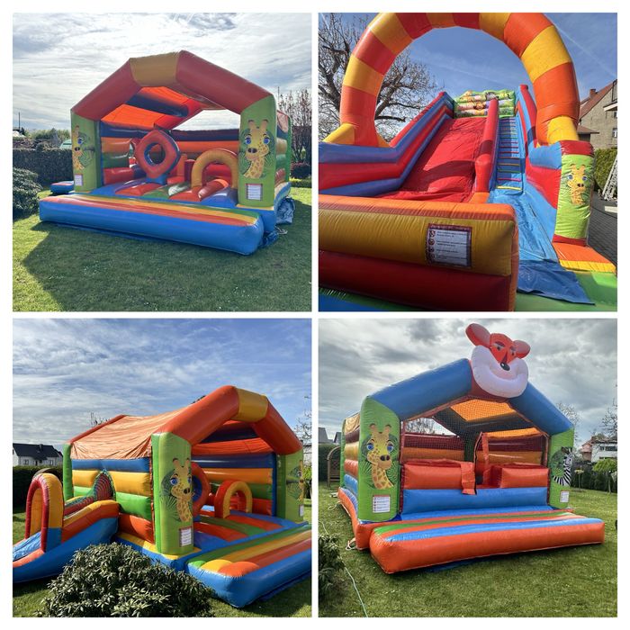 Wynajem dmuchańców zjeżdżalnia, karuzela łańcuchowa, byk rodeo, wata