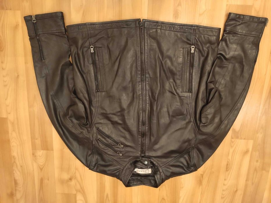 Мужская кожаная куртка размер 54