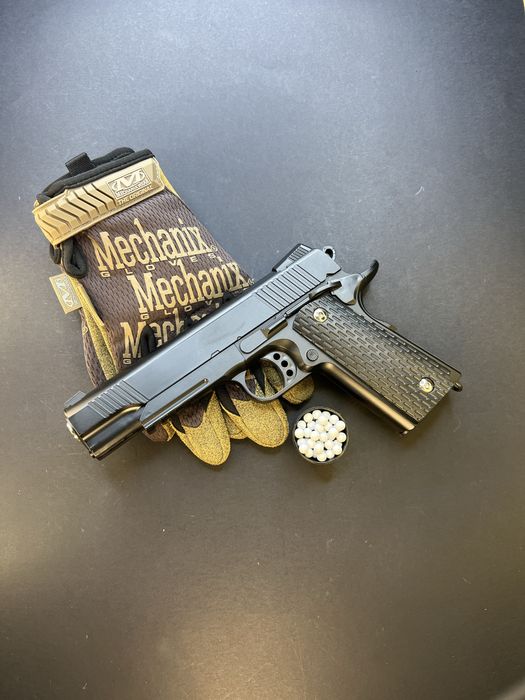 Металевий пістолет Kimber Warrior - модель V13 black (іграшка)