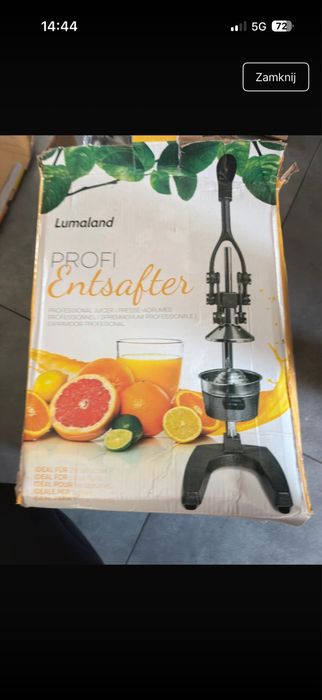 Wyciskarka metalowa do owocow, cytrusów