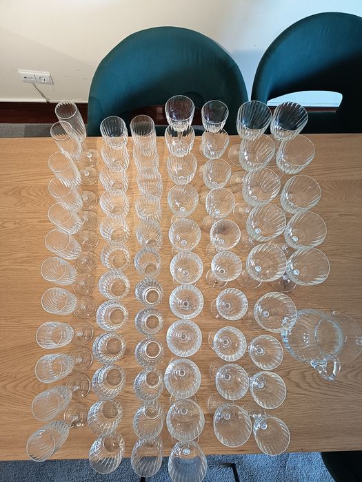 Coleção de copos em cristal