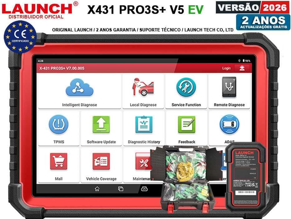 Launch X431 PRO3S+ V5 EV Maq Diagnostico OBD Ligeiros+Eléctricos /NOVO