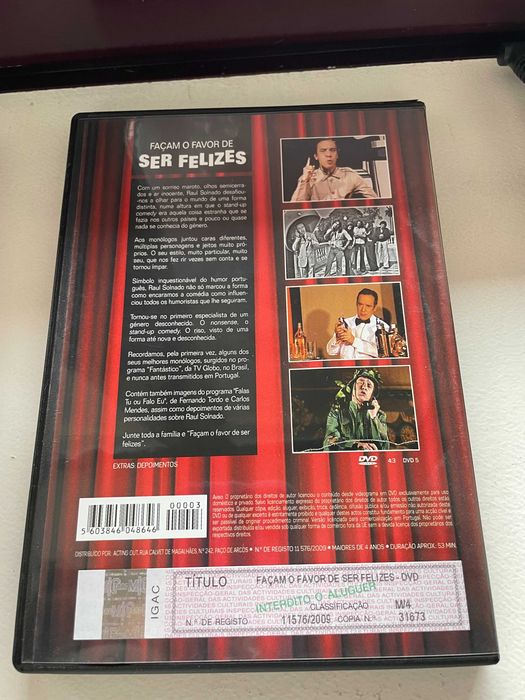 DVD "Façam Favor de Ser Felizes" de Raul Solnado