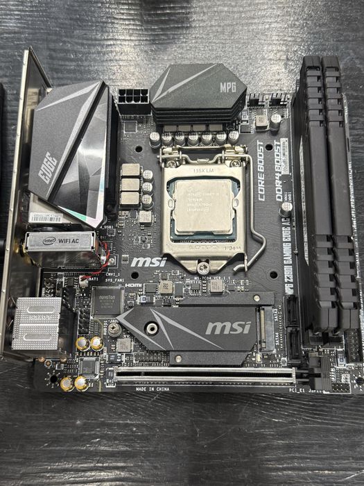 Комплект: MSI MPG Z390I Gaming Edge AC + Intel Core i5-9600K + 16 ГБ DDR4