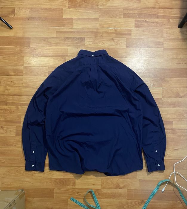 (XXL) POLO RALPH LAUREN рубашка синяя синя сорочка хлопковая хлопок