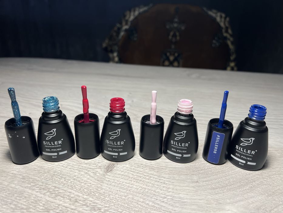 Гель лаки Dark, Dnka, Adore, Siller та інші
