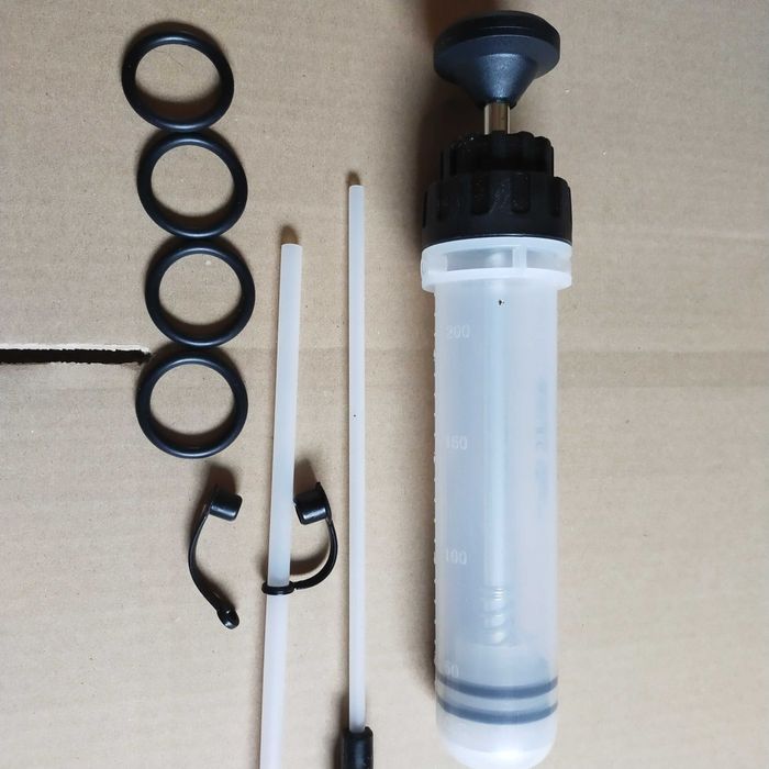 CCLIFE Pompa ręczna 200 cm³ strzykawka do odsysania oleju