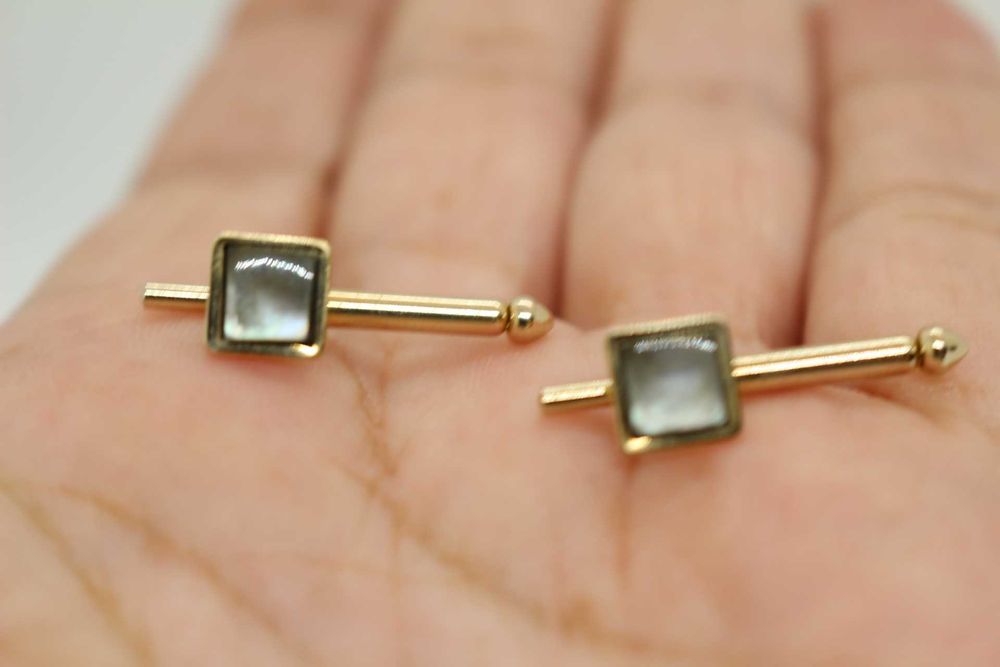 Botões de Punho Smoking Madre Perola Correct Quality Italianos