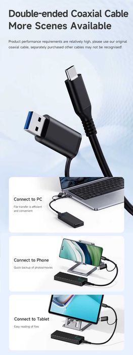 Зовнішня кишеня Hagibis 40Gbps M.2 NVMe SSD to USB4, Thunderbolt 4