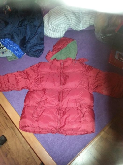 Kurtka zimowa chłopięca rozm. 134 + druga gratis