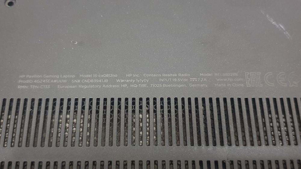 Peças, HP gaming 15-cx0812no