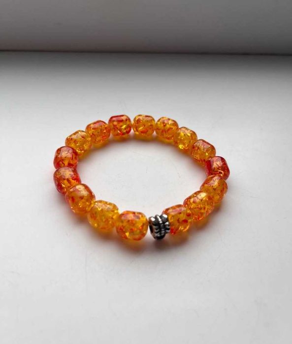 Красивый браслет янтарь бурштин р 17
