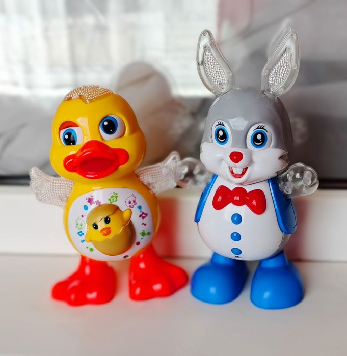 Музичні  іграшки зайчик і качечка