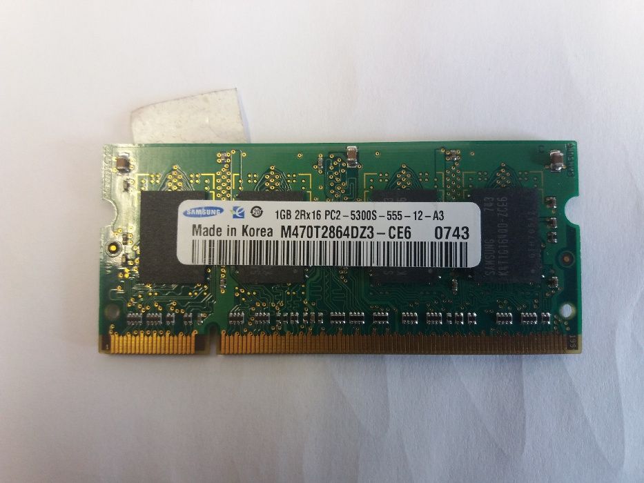 Samsung RAM Memory 1 GB 2Rx16 PC2 5300s64730277850881120