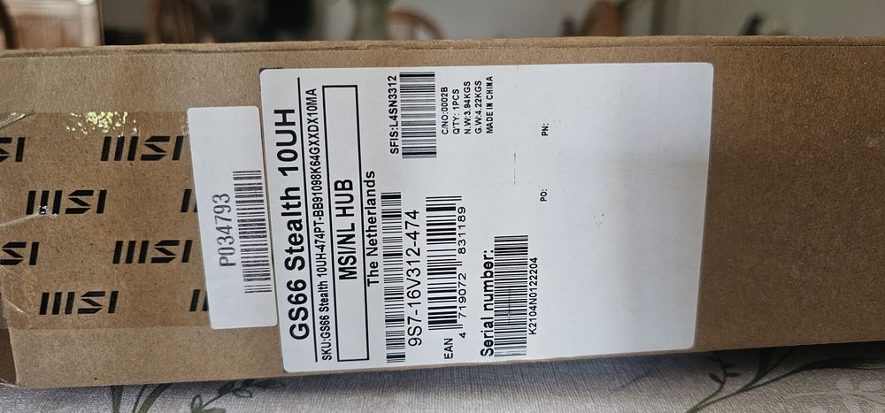 Portátil MSI GS66 Stealth 10UH