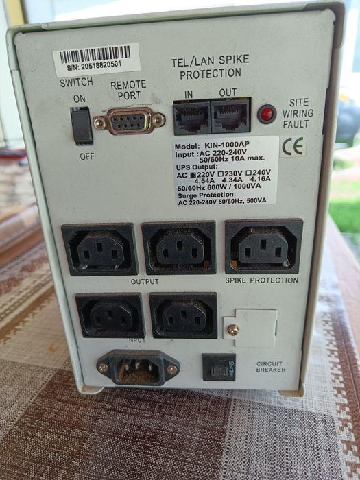 Потужний Line-interactive ДБЖ Powercom KIN-1000AP, 1000VA, 600W Вхідн