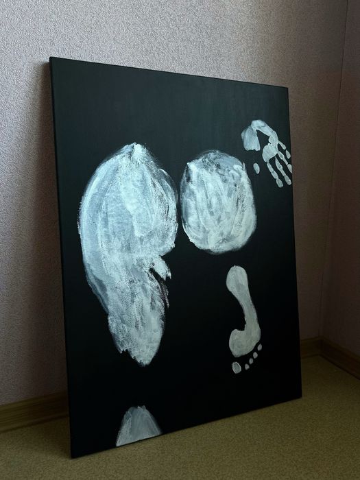 Картина на холсте отпечаток тела 50х70