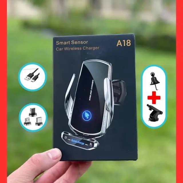 Тримач для автомобіля із зарядним пристроєм для телефону в машину А18