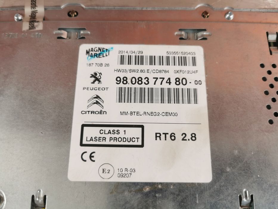 radio nawigacja citroen ds5 oe 9808377480