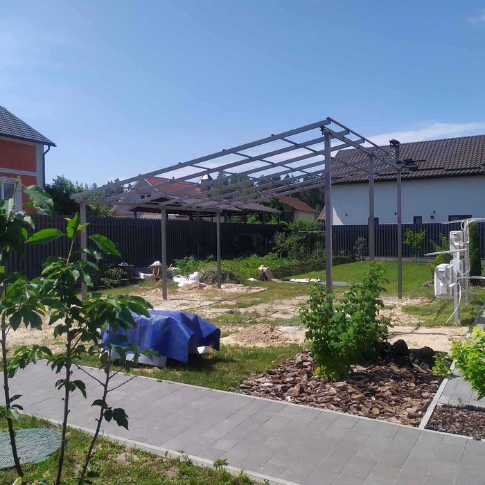 Автомобильный навес 6х6 метра односкатный SHELTER, БЕСПЛАТНАЯ ДОСТАВКА