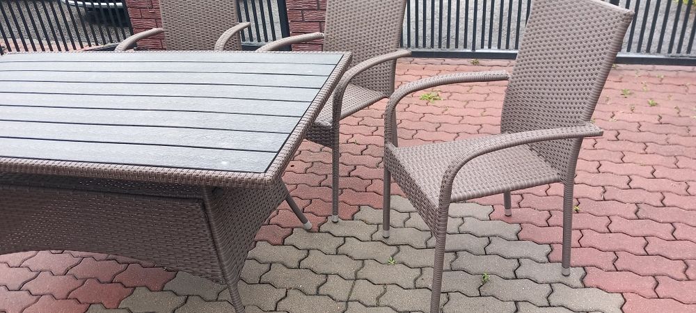 Stół ogrodowy,krzesła 6 szt.