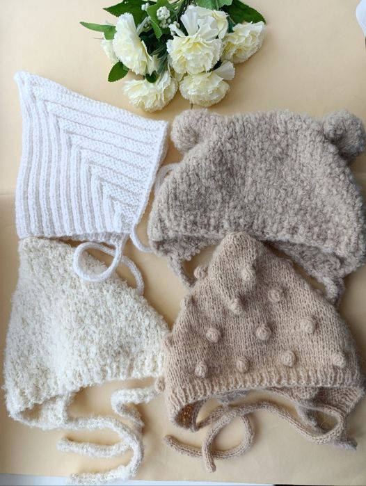 Шапочка  чепчик  для новонароджених шапка на виписку