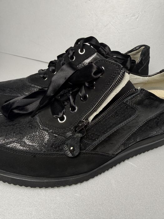 Półbuty skorzane czarne Waldlaufer damskie  r 42 tęgość H