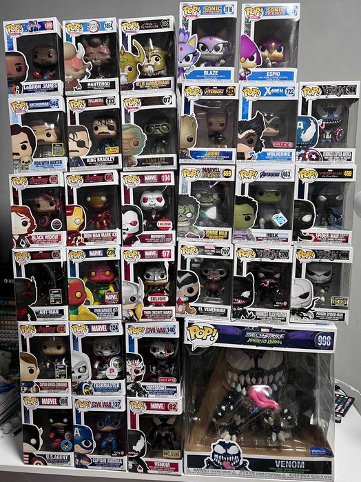 Funko Pop фігурки Marvel — Venom, Wolverine, Groot, Morbius, Hulk