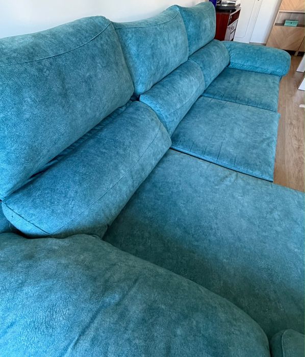Sofá OKsofás 2,65m com chaise longue e assentos extensíveis